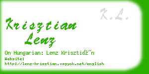 krisztian lenz business card